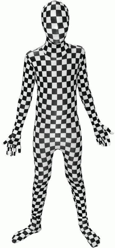 white morphsuit|black and white morphsuit.